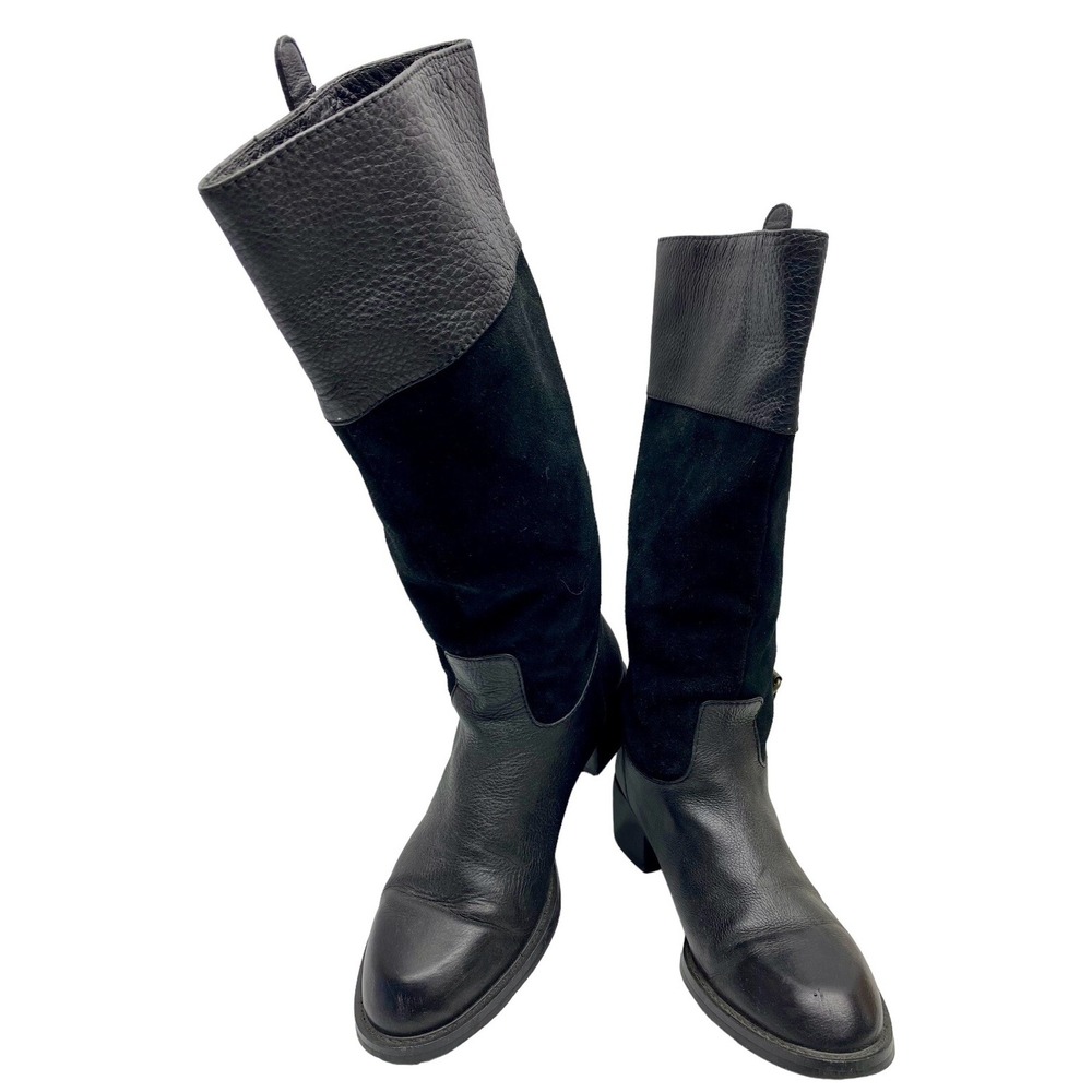 Laura Brandon Knee High Tall Black Boots, Women's Size 8